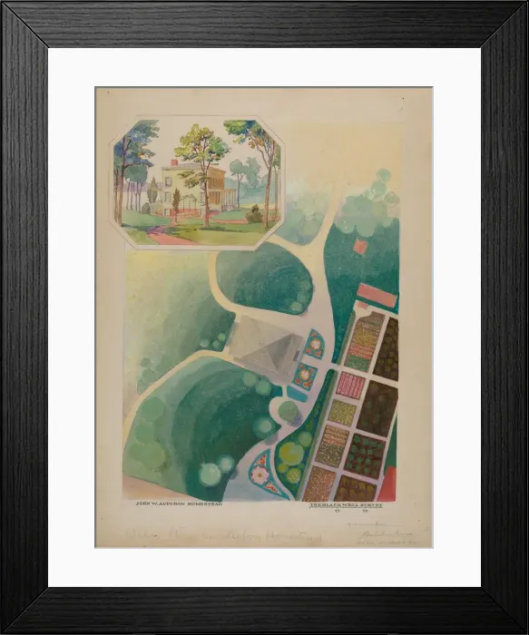 Framed Print : J. Audubon Estate, c. 1936. Creators: George Stonehill, Gilbert Sackerman Framed Print : J. Audubon Estate, c. 1936. Creators: George Stonehill, Gilbert Sackerman