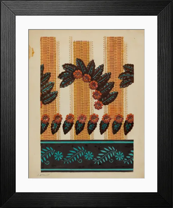 Framed Print : Wall Paper Border, c. 1937. Creator: Jack Staloff Framed Print : Wall Paper Border, c. 1937. Creator: Jack Staloff