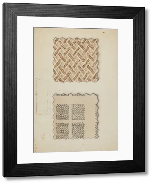 Framed Print : Vest Material, c. 1936. Creator: Robert Stewart