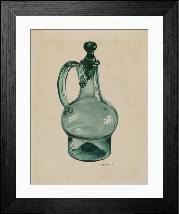 Framed Print : Blown Decanter, c. 1936. Creator: Robert Stewart Framed Print : Blown Decanter, c. 1936. Creator: Robert Stewart