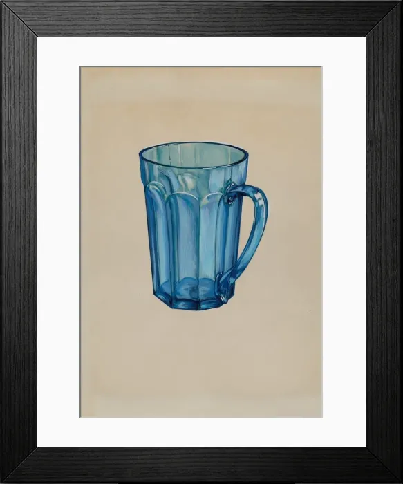 Framed Print : Blue Beer Mug, c. 1936. Creator: Robert Stewart Framed Print : Blue Beer Mug, c. 1936. Creator: Robert Stewart