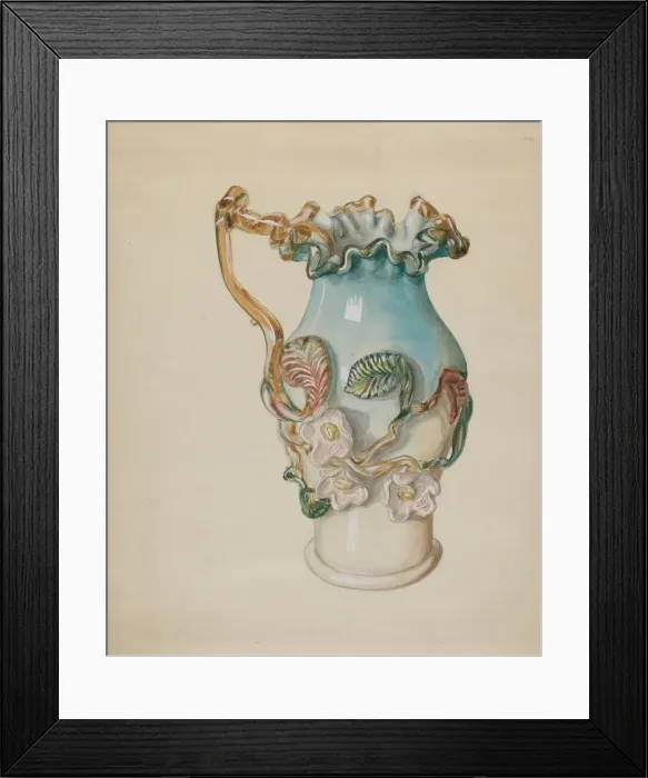 Framed Print : Ornamental Blue Pitcher, c. 1936. Creator: Robert Stewart Framed Print : Ornamental Blue Pitcher, c. 1936. Creator: Robert Stewart