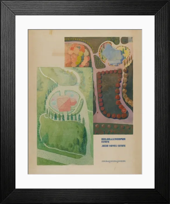 Framed Print : Hayes and Thompson Estate, c. 1936. Creators: George Stonehill, Gilbert Sackerman Framed Print : Hayes and Thompson Estate, c. 1936. Creators: George Stonehill, Gilbert Sackerman