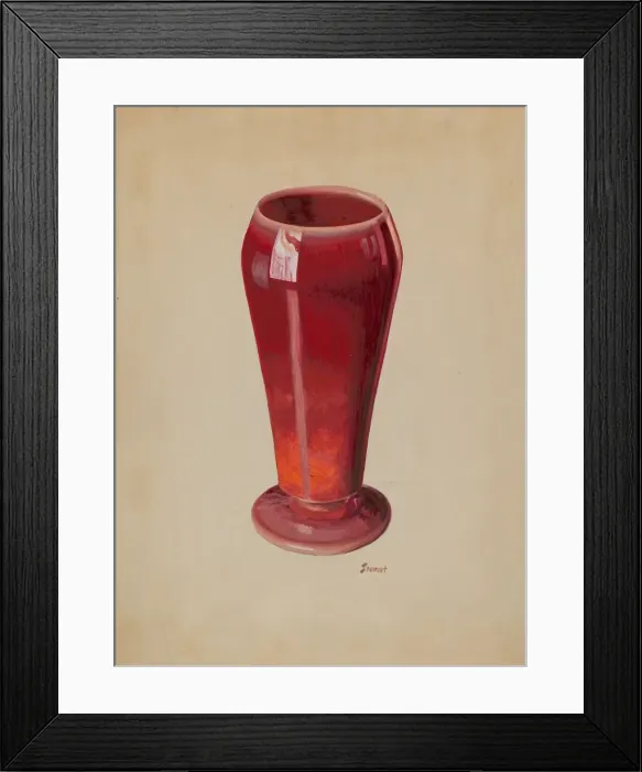 Framed Print : Vase (Opaque Glass), c. 1936. Creator: Robert Stewart Framed Print : Vase (Opaque Glass), c. 1936. Creator: Robert Stewart