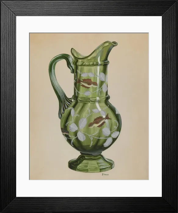 Framed Print : Green Pitcher, c. 1937. Creator: Robert Stewart Framed Print : Green Pitcher, c. 1937. Creator: Robert Stewart