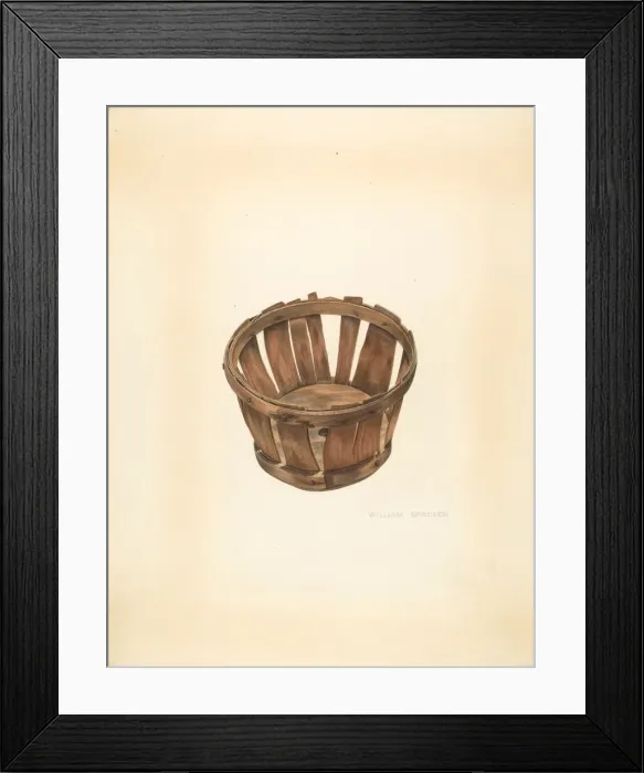 Framed Print : Strawberry Basket, c. 1937. Creator: William Spiecker Framed Print : Strawberry Basket, c. 1937. Creator: William Spiecker
