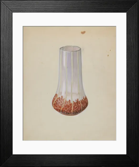 Framed Print : Corn Glass Vase, c. 1936. Creator: Robert Stewart Framed Print : Corn Glass Vase, c. 1936. Creator: Robert Stewart