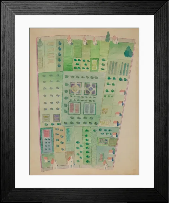 Framed Print : Dutch Garden Plan, c. 1936. Creator: George Stonehill Framed Print : Dutch Garden Plan, c. 1936. Creator: George Stonehill