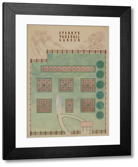 Framed Print : Sperry Gardens, c. 1936. Creator: George Stonehill Framed Print : Sperry Gardens, c. 1936. Creator: George Stonehill
