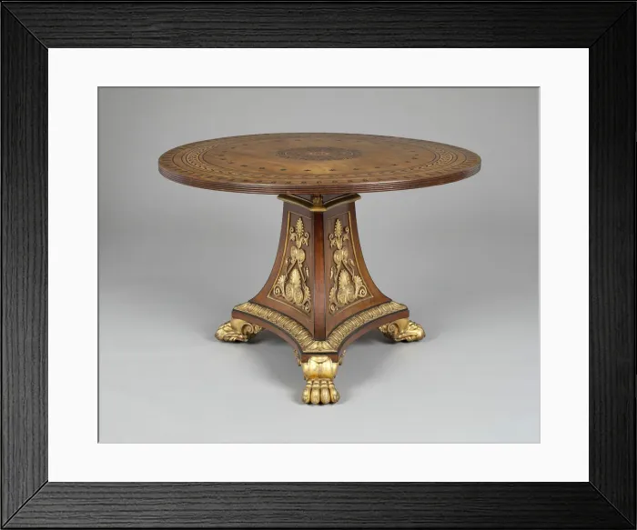 Framed Print : Pedestal Table, England, c. 1810. Creator: Unknown Framed Print : Pedestal Table, England, c. 1810. Creator: Unknown