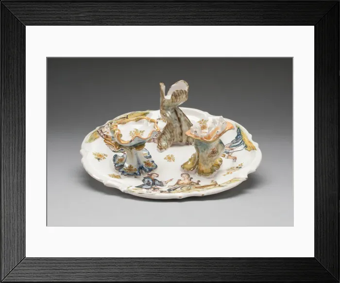 Framed Print : Physicians Tray, Alcora, c. 1760. Creator: Alcora Ceramic Factory Framed Print : Physicians Tray, Alcora, c. 1760. Creator: Alcora Ceramic Factory