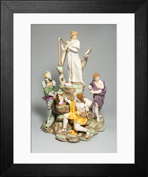 Framed Print : Allegorical Figure Group: The Arts, Buen Retiro, 18th century Framed Print : Allegorical Figure Group: The Arts, Buen Retiro, 18th century