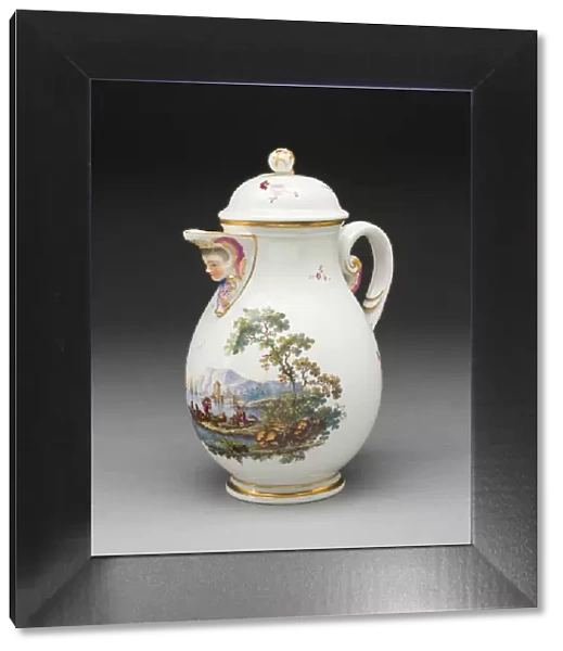 Coffee Pot, Ansbach, c. 1770. Creator: Ansbach Pottery and Porcelain Factory