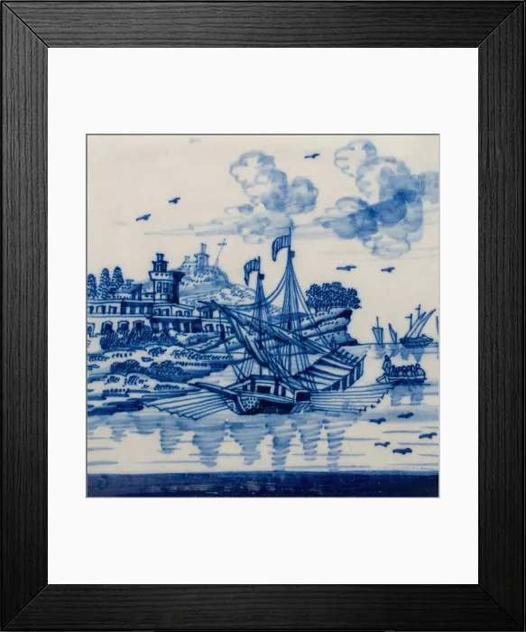 Framed Print : Tile, Netherlands, 17th / 18th century. Creator: Unknown Framed Print : Tile, Netherlands, 17th / 18th century. Creator: Unknown