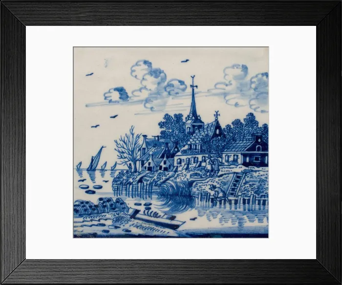 Framed Print : Tile, Netherlands, 17th / 18th century. Creator: Unknown Framed Print : Tile, Netherlands, 17th / 18th century. Creator: Unknown