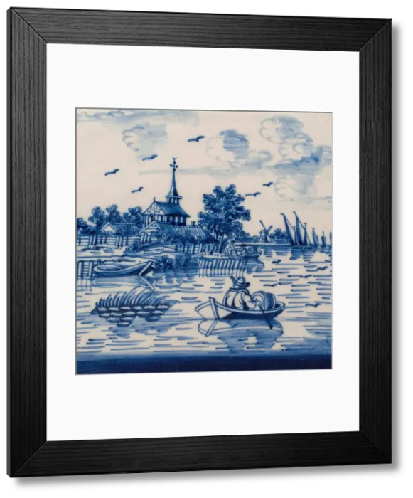 Framed Print : Tile, Netherlands, 17th / 18th century. Creator: Unknown Framed Print : Tile, Netherlands, 17th / 18th century. Creator: Unknown