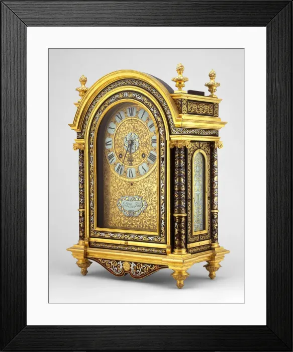 Framed Print : Table Clock, France, c. 1675. Creators: Andre-Charles Boulle the Elder, Nicolas Gribelin Framed Print : Table Clock, France, c. 1675. Creators: Andre-Charles Boulle the Elder, Nicolas Gribelin