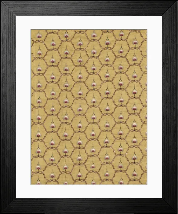 Framed Print : Panel (Dress Fabric), France, 1775 / 80. Creator: Unknown Framed Print : Panel (Dress Fabric), France, 1775 / 80. Creator: Unknown