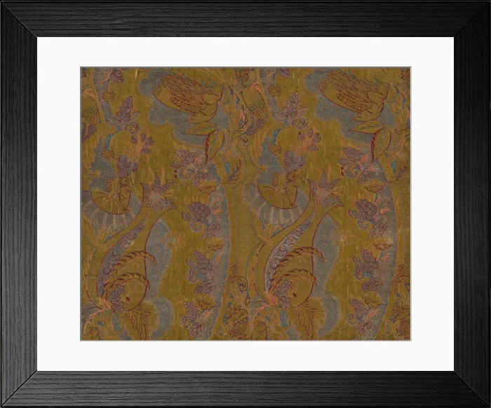 Framed Print : Panel (Dress Fabric), France, c. 1711. Creator: Unknown Framed Print : Panel (Dress Fabric), France, c. 1711. Creator: Unknown