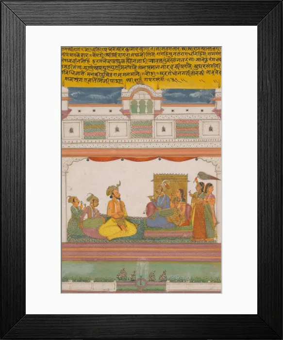 Framed Print : Raga Shri-rag, Page from a Jaipur Ragamala Set, 1750 / 70. Creator: Unknown Framed Print : Raga Shri-rag, Page from a Jaipur Ragamala Set, 1750 / 70. Creator: Unknown
