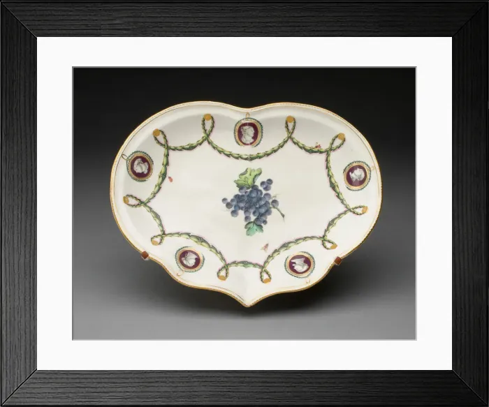 Framed Print : Dish, Chelsea, c. 1775. Creator: Chelsea-Derby Porcelain Manufactory Framed Print : Dish, Chelsea, c. 1775. Creator: Chelsea-Derby Porcelain Manufactory