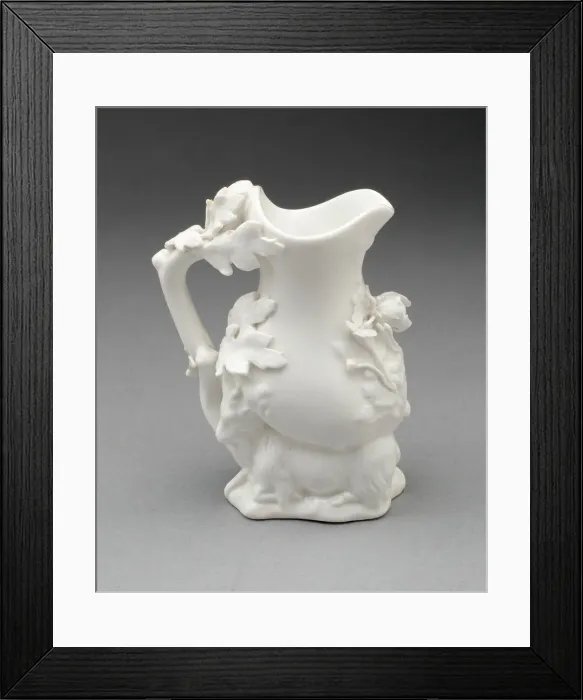 Framed Print : Goat and Bee Cream Jug, Coalport, c. 1830. Creator: Coalport Porcelain Factory Framed Print : Goat and Bee Cream Jug, Coalport, c. 1830. Creator: Coalport Porcelain Factory
