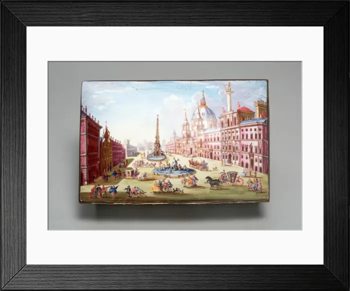 Framed Print : Casket, Battersea, 1753 / 56. Creator: Battersea Enamel Factory Framed Print : Casket, Battersea, 1753 / 56. Creator: Battersea Enamel Factory
