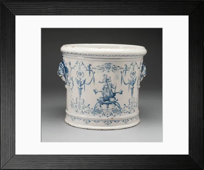 Framed Print : Bottle Cooler, Moustiers-Sainte Marie, 1700 / 1720. Creator: Clerissy Pottery Factory Framed Print : Bottle Cooler, Moustiers-Sainte Marie, 1700 / 1720. Creator: Clerissy Pottery Factory