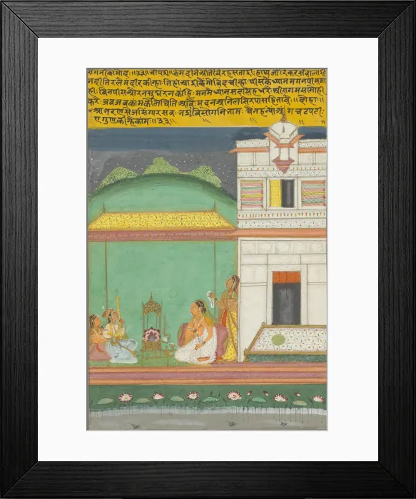 Framed Print : Ragini Kamod, Page from a Jaipur Ragamala Set, 1750 / 70. Creator: Unknown Framed Print : Ragini Kamod, Page from a Jaipur Ragamala Set, 1750 / 70. Creator: Unknown