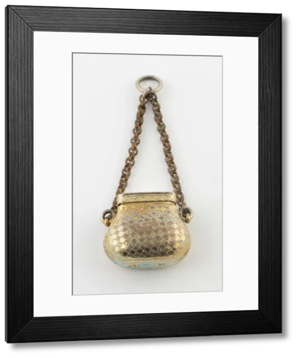 Framed Print : Purse-Shaped Vinaigrette, Birmingham, 1822  /  23. Creator: Unknown