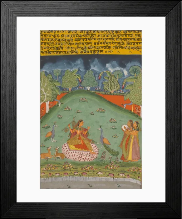 Framed Print : Ragini Gaund, Page from a Jaipur Ragamala Set, 1750 / 70. Creator: Unknown Framed Print : Ragini Gaund, Page from a Jaipur Ragamala Set, 1750 / 70. Creator: Unknown