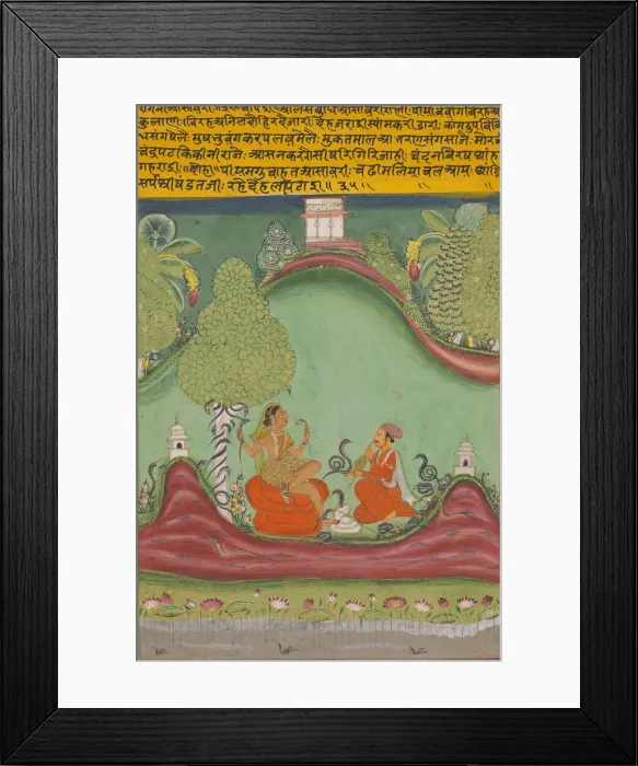 Framed Print : Ragini Asavari, Page from a Jaipur Ragamala Set, 1750 / 70. Creator: Unknown Framed Print : Ragini Asavari, Page from a Jaipur Ragamala Set, 1750 / 70. Creator: Unknown