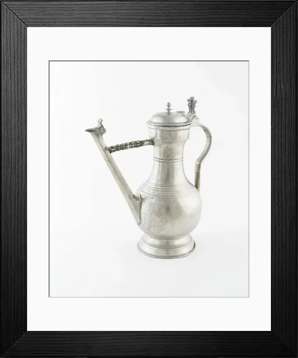 Framed Print : Spouted Wine Flagon, Bern, c. 1750. Creator: Abraham Ganting Framed Print : Spouted Wine Flagon, Bern, c. 1750. Creator: Abraham Ganting