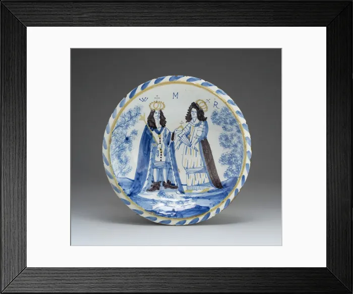 Framed Print : Charger, Bristol, 1700 / 25. Creator: Unknown Framed Print : Charger, Bristol, 1700 / 25. Creator: Unknown