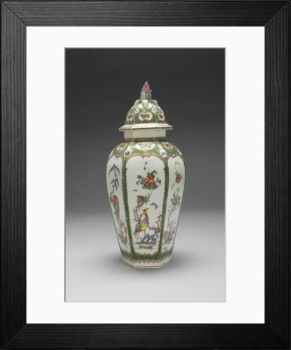 Framed Print : Vase, Bristol, c. 1760 / 65. Creator: Bristol Porcelain Factories Framed Print : Vase, Bristol, c. 1760 / 65. Creator: Bristol Porcelain Factories