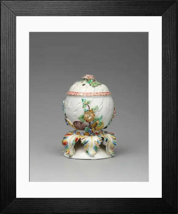 Framed Print : Potpourri Vase, Chantilly, c. 1745. Creator: Chantilly Porcelain Manufactory Framed Print : Potpourri Vase, Chantilly, c. 1745. Creator: Chantilly Porcelain Manufactory