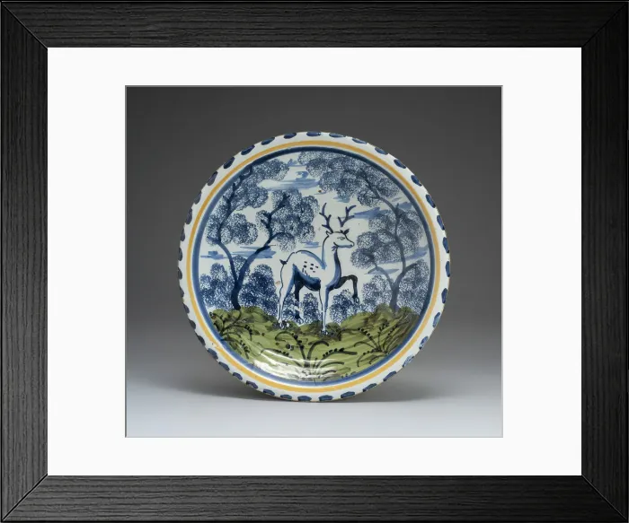 Framed Print : Charger, Bristol, 1700 / 50. Creator: Unknown Framed Print : Charger, Bristol, 1700 / 50. Creator: Unknown