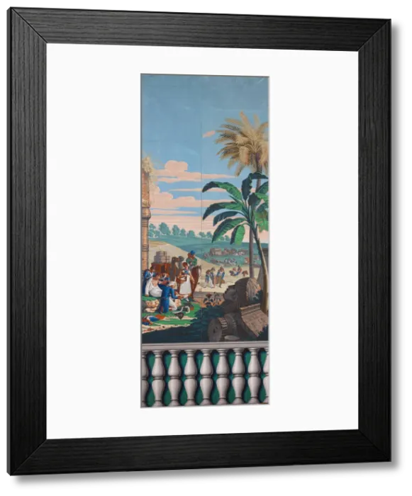 Framed Print : Scenic Wallpaper: The Battle of Heliopolis, France, First edition, c. 1818