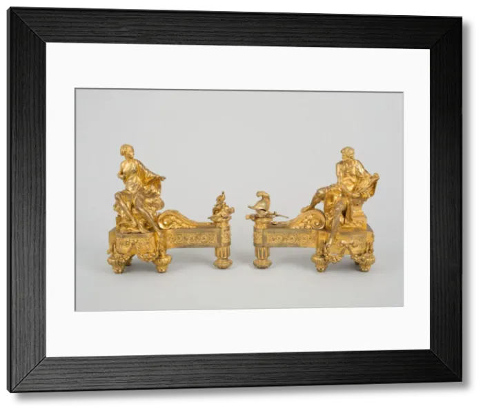 Framed Print : Pair of Firedogs Representing Venus and Mars, Paris, c. 1769 Framed Print : Pair of Firedogs Representing Venus and Mars, Paris, c. 1769