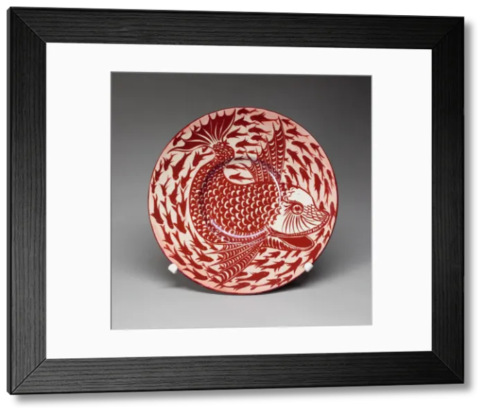 Framed Print : Dish, England, c. 1880. Creator: William de Morgan Framed Print : Dish, England, c. 1880. Creator: William de Morgan