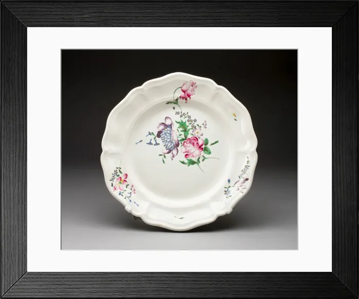 Framed Print : Platter, Strasbourg, c. 1760. Creator: Joseph Hannong Framed Print : Platter, Strasbourg, c. 1760. Creator: Joseph Hannong