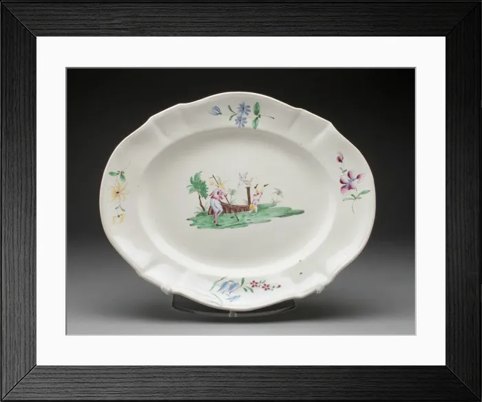 Framed Print : Platter, Strasbourg, c. 1770. Creator: Joseph Hannong Framed Print : Platter, Strasbourg, c. 1770. Creator: Joseph Hannong