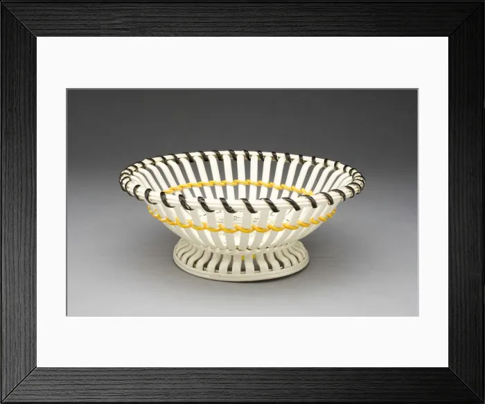 Framed Print : Basket, Staffordshire, 1780 / 90. Creator: E. Mayer Pottery Framed Print : Basket, Staffordshire, 1780 / 90. Creator: E. Mayer Pottery