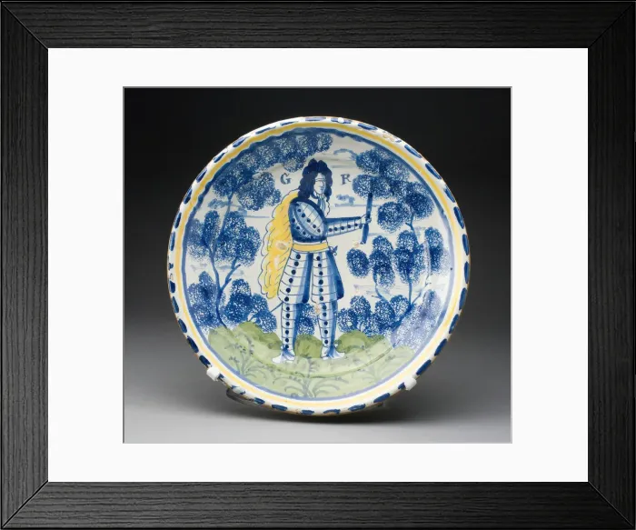 Framed Print : Charger, Lambeth, 1714 / 27. Creator: Unknown Framed Print : Charger, Lambeth, 1714 / 27. Creator: Unknown