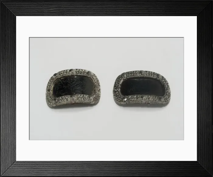 Framed Print : Pair of Shoe Buckles, England, Last quarter 18th century. Creator: Unknown Framed Print : Pair of Shoe Buckles, England, Last quarter 18th century. Creator: Unknown