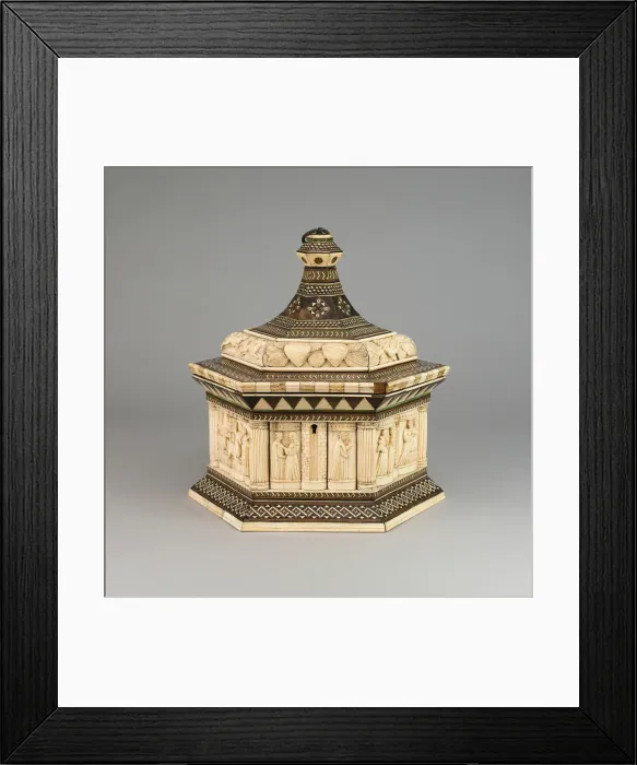Framed Print : Casket, Venice, c. 1390-c. 1410. Creator: Embriachi Workshop Framed Print : Casket, Venice, c. 1390-c. 1410. Creator: Embriachi Workshop
