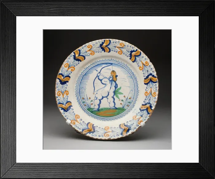 Framed Print : Plate, Haarlem, Mid 17th century. Creator: Unknown Framed Print : Plate, Haarlem, Mid 17th century. Creator: Unknown