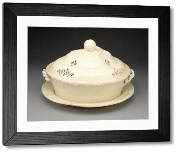 Framed Print : Chestnut Basket and Stand, Yorkshire, c. 1790. Creator: Leeds Pottery Framed Print : Chestnut Basket and Stand, Yorkshire, c. 1790. Creator: Leeds Pottery