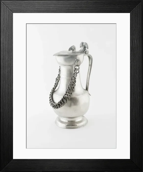 Framed Print : Covered Flagon with Chain, Wallis, c. 1845. Creator: Giovanni del Barba Framed Print : Covered Flagon with Chain, Wallis, c. 1845. Creator: Giovanni del Barba
