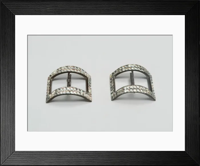 Framed Print : Pair of Shoe Buckles, England, Last quarter 18th century. Creator: Unknown Framed Print : Pair of Shoe Buckles, England, Last quarter 18th century. Creator: Unknown